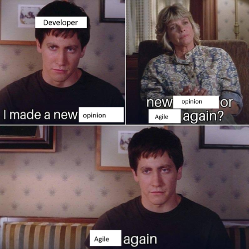 New opinion or Agile again? Agile again...